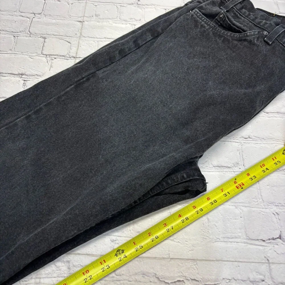 Vintage Levi's 505 Orange Tab Regular Fit Size 40x30 Black Denim USA C130 -14